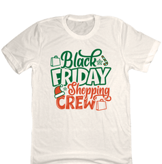 Black Friday Shopping Crew Dressing Festive natural white T-shirt