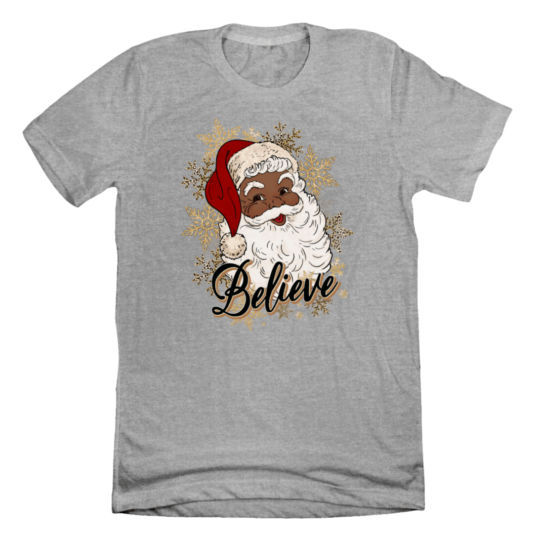 Santa Believe Dressing Festive grey T-shirt