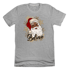 Santa Believe Dressing Festive grey T-shirt