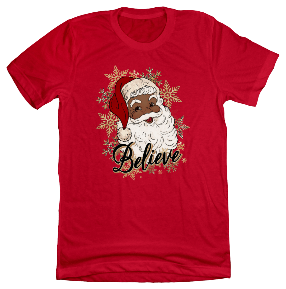 Santa Believe Dressing Festive Red T-shirt