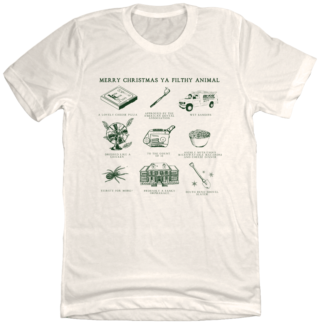 Home Alone Sketch Dressing Festive Natural white T-shirt