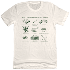 Home Alone Sketch Dressing Festive Natural white T-shirt