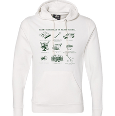 Home Alone Sketch Dressing Festive white hoodie