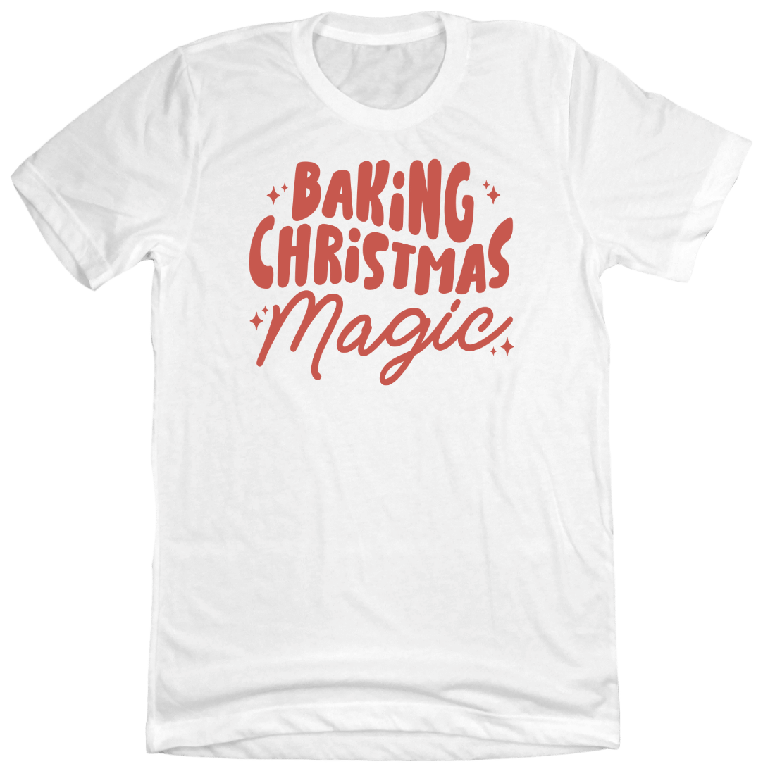 Baking Christmas Magic Dressing Festive white T-shirt