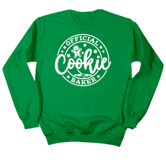 Official Cookie Baker Dressing Festive green crewneck
