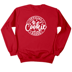 Official Cookie Baker Dressing Festive red crewneck