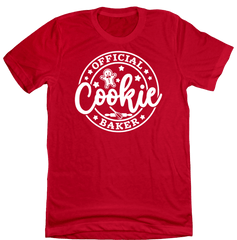 Official Cookie Baker Dressing Festive red T-shirt