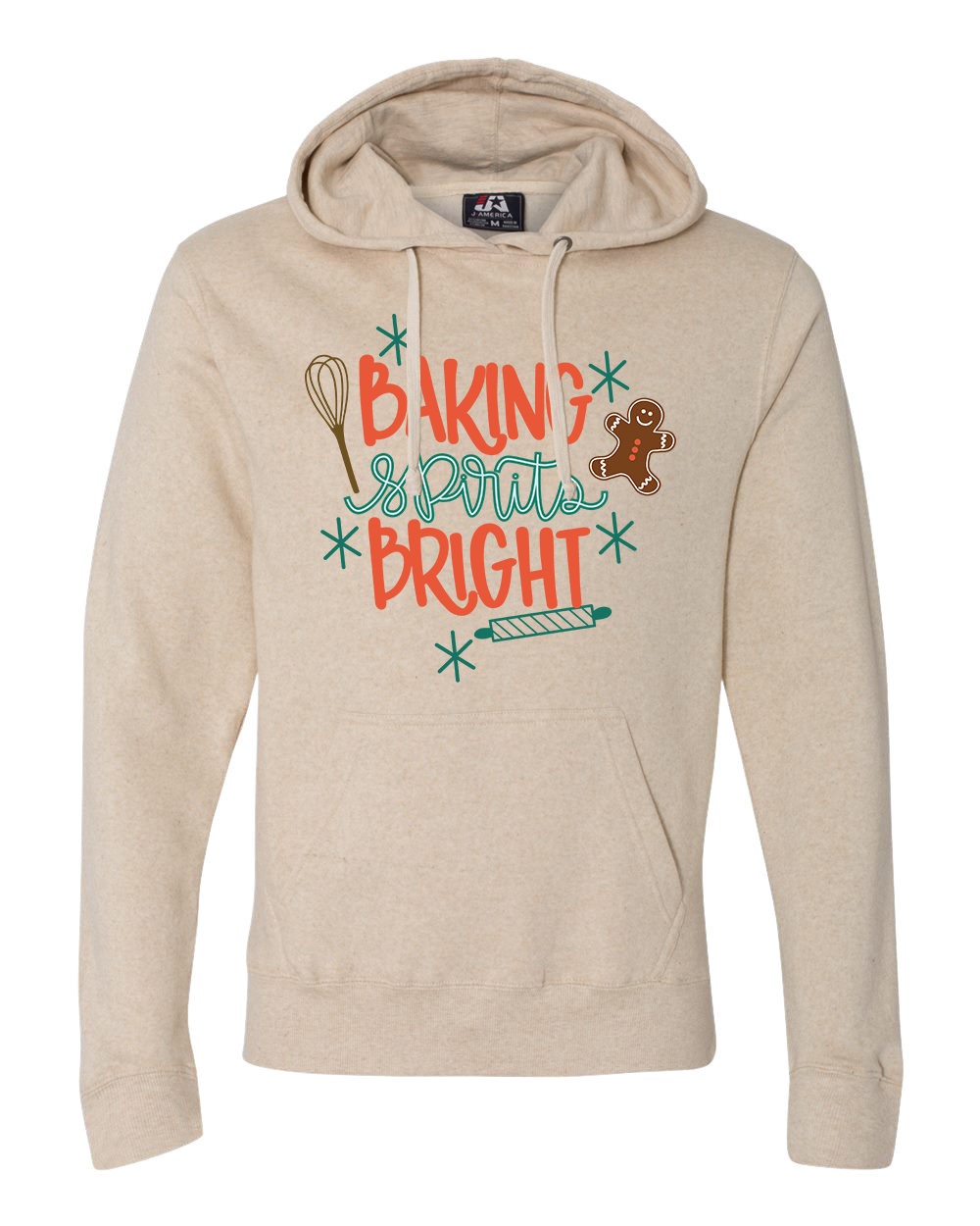 Baking Spirits Bright Gingerbread Dressing Festive Sand Hoodie