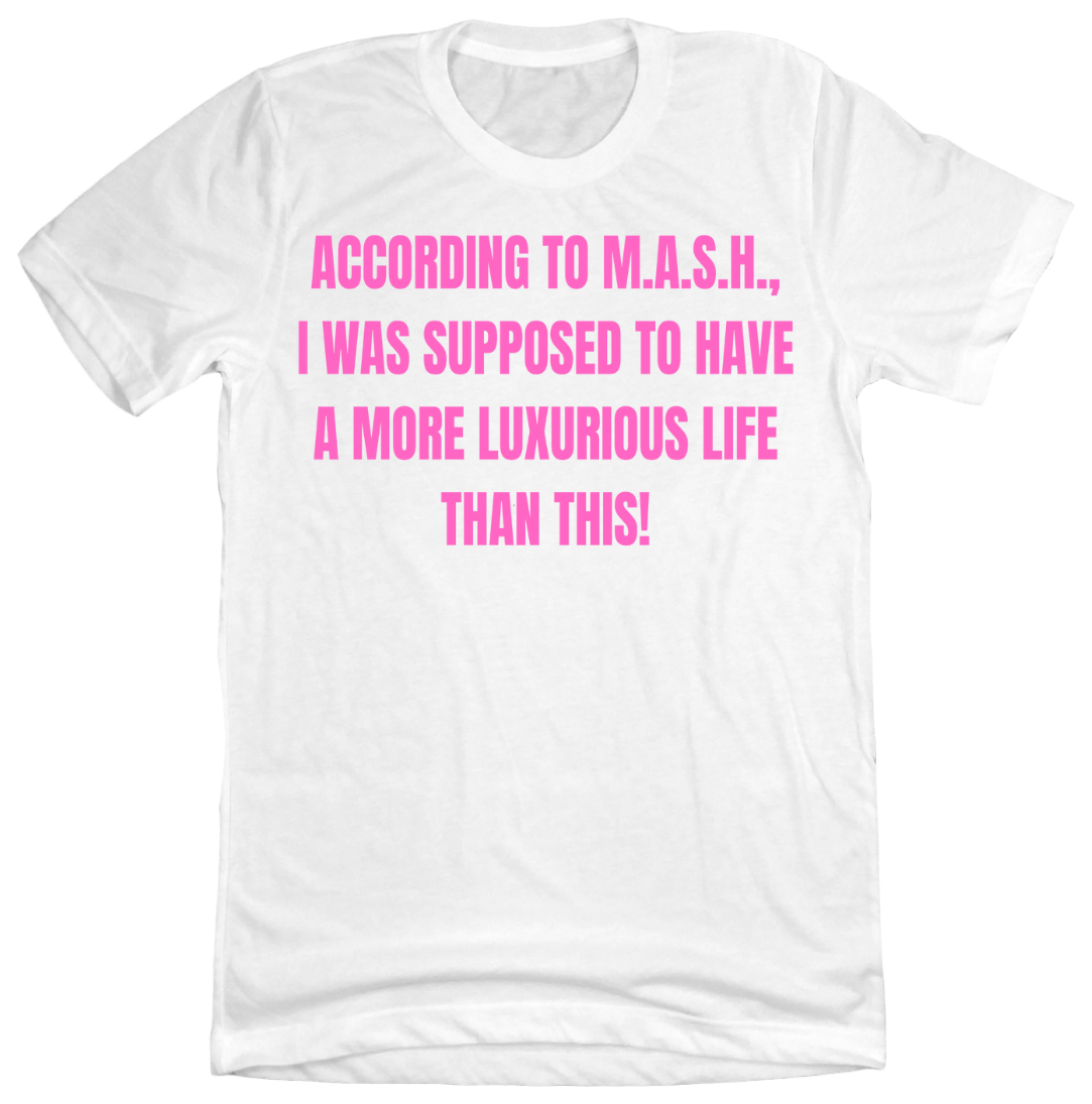 According to MASH Dressing Festive white T-shirt