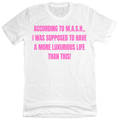 According to MASH Dressing Festive white T-shirt