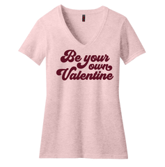 Be Your Own Valentine lavender V-neck