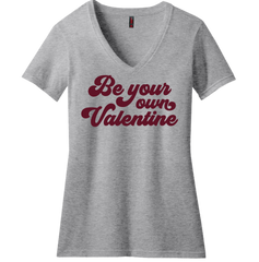 Be Your Own Valentine grey V-neck