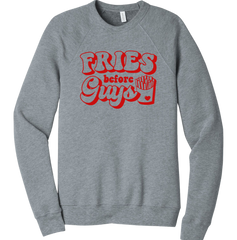 Fries Before Guys Dressing Festive grey crewneck
