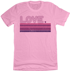 Love Stripe Dressing Festive pink T-shirt