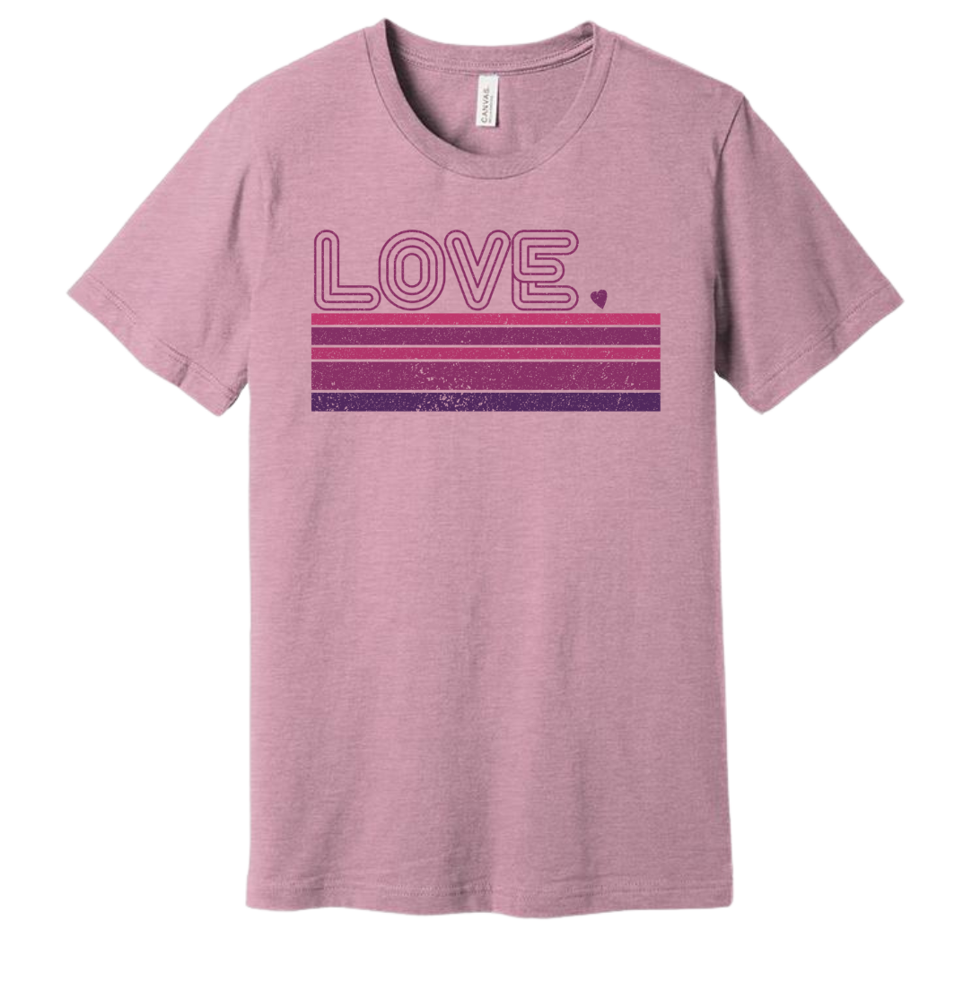 Love Stripe Dressing Festive lilac T-shirt