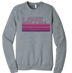 Love Stripe Dressing Festive grey crewneck