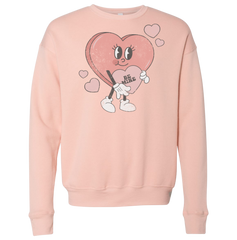 Retro Be Mine Dressing Festive peach crewneck