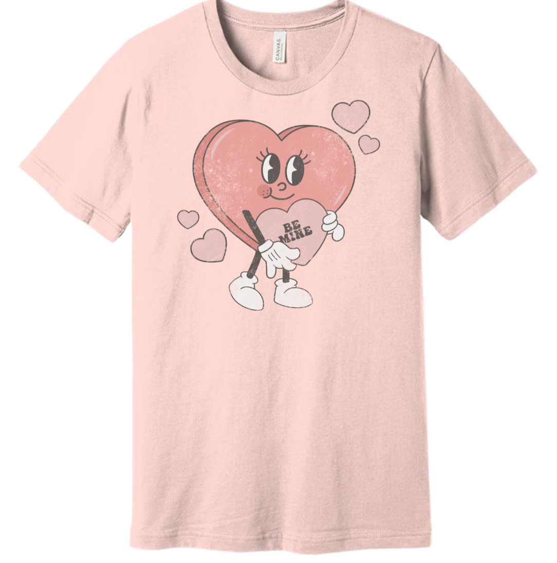 Retro Be Mine Dressing Festive Soft Pink T-shirt