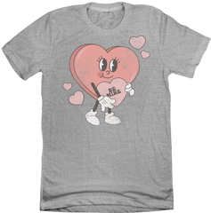 Retro Be Mine Dressing Festive grey T-shirt