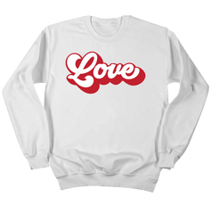 Retro Love Dressing Festive white crewneck