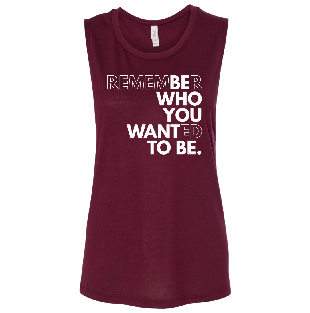 Be Who You Want to Be Dressing Festive maroon tank