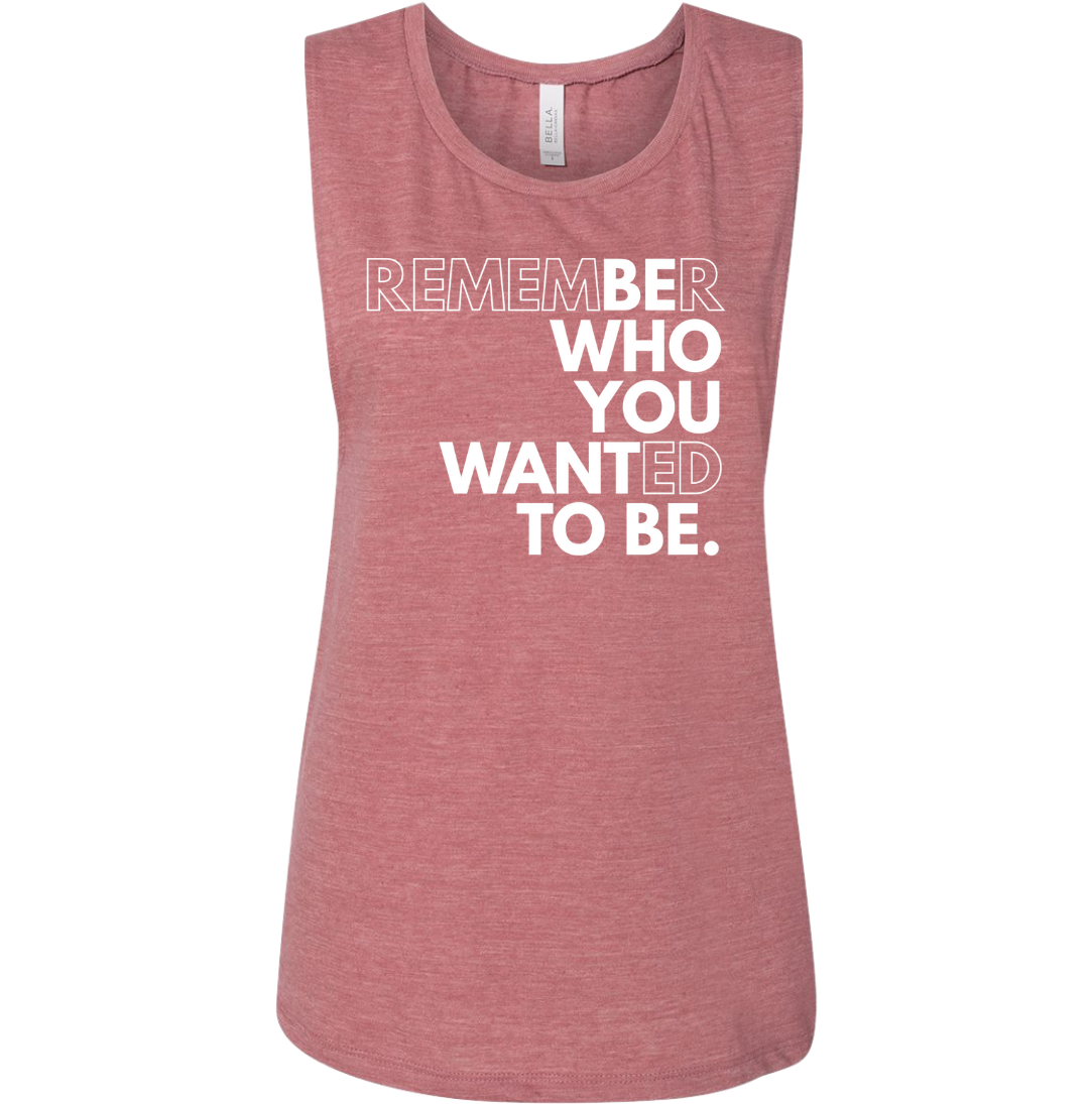 Be Who You Want to Be Dressing Festive mauve tank