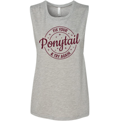 Fix Your Ponytail Dressing Festive tank grey