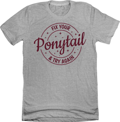 Fix Your Ponytail Dressing Festive grey T-shirt