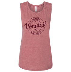 Fix Your Ponytail Dressing Festive mauve tank