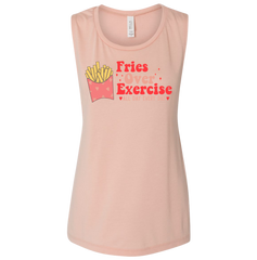 Fries Over Exercise Dressing Festive Pink Tank