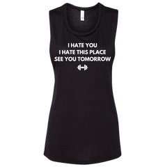 Hate This Place See You Tomorrow Dressing Festive black tank