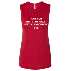 Hate This Place See You Tomorrow Dressing Festive red tank