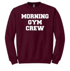 Morning Gym Crew Dressing Festive maroon crewneck
