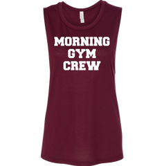 Morning Gym Crew Dressing Festive maroon tank