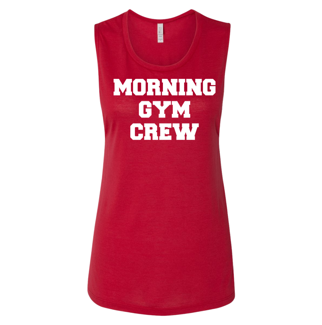 Morning Gym Crew Dressing Festive red tank