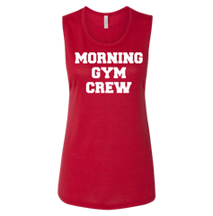 Morning Gym Crew Dressing Festive red tank