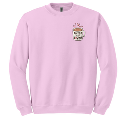 Coffee is my Lover Dressing Festive  pink crew