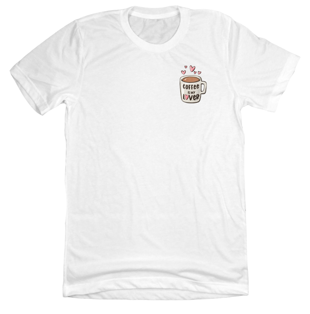Coffee is my Lover Dressing Festive  white tee
