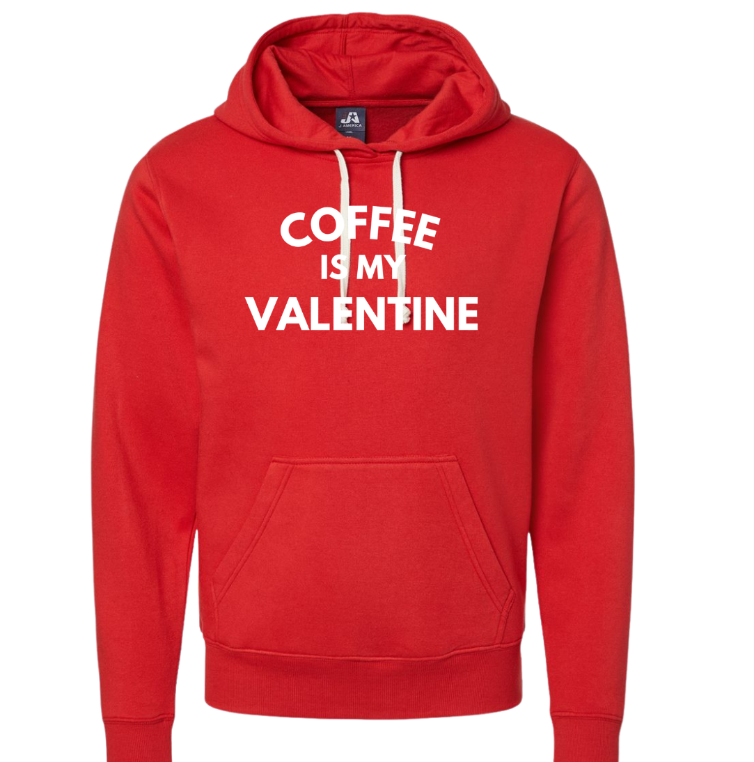 Coffee is My Valentine Dressing Festive red hoodie