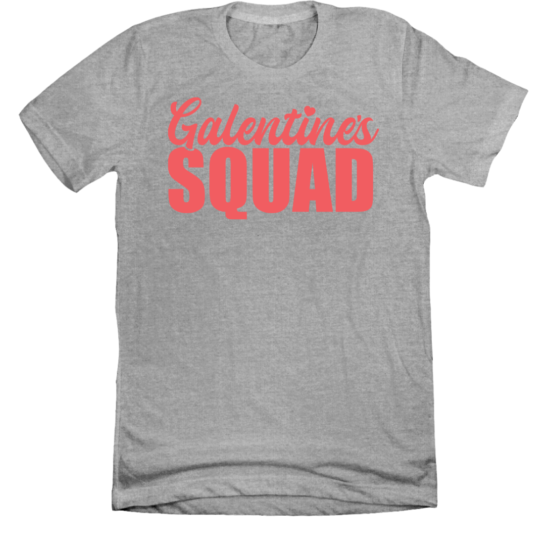 Galentine's Squad Dressing Festive grey tee