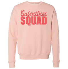 Galentine's Squad Dressing Festive peach crew