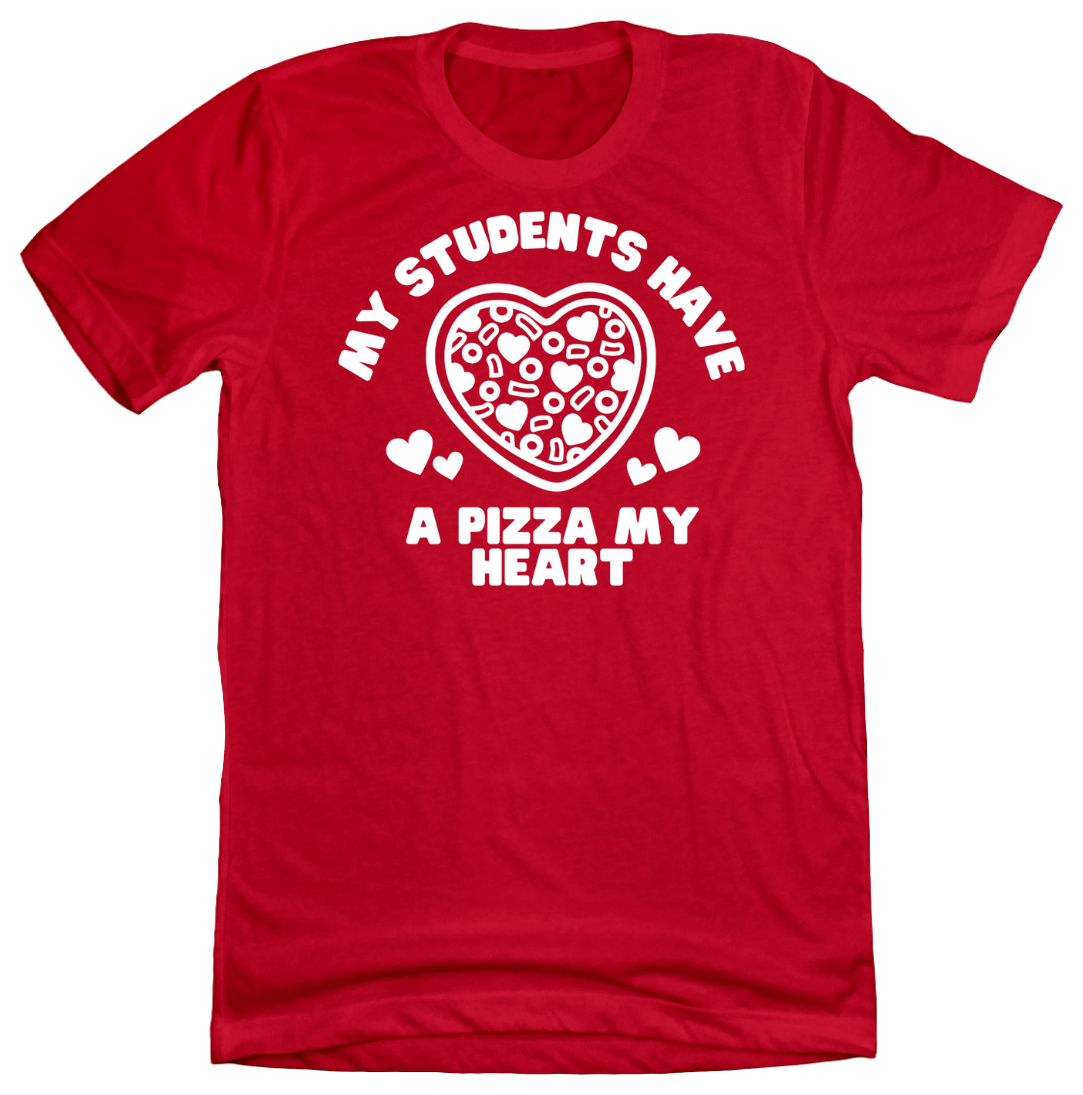 Students Pizza My Heart Dressing Festive red tee