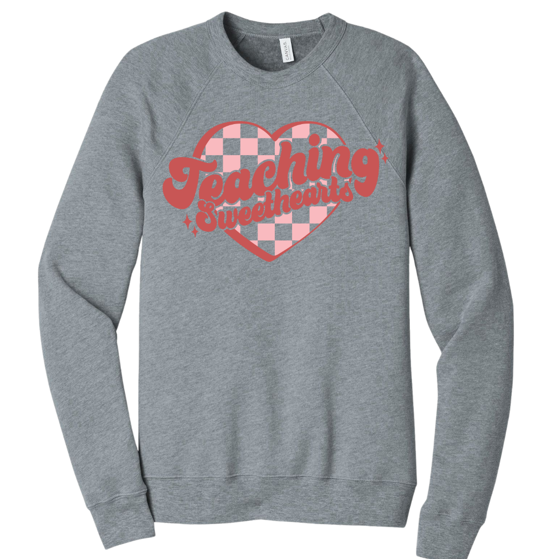 Teaching Sweethearts Dressing Festive grey crew