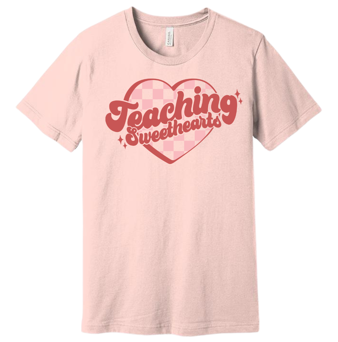 Teaching Sweethearts Dressing Festive pink tee