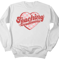 Teaching Sweethearts Dressing Festive white crew