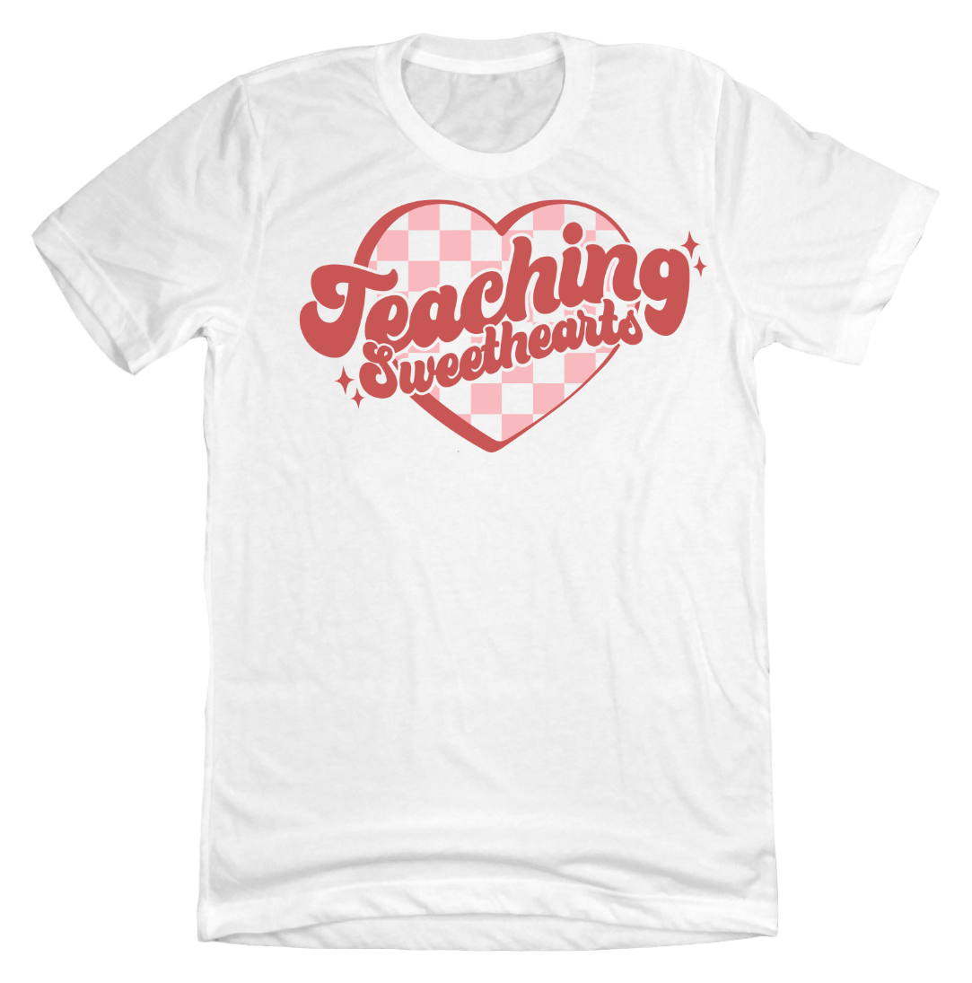 Teaching Sweethearts Dressing Festive white tee