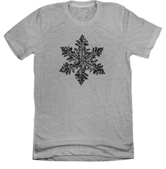 Distressed Snowflake Dressing Festive heather grey tee