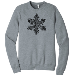 Distressed Snowflake Dressing Festive grey crew