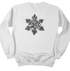 Dressing Festive distressed snowflake white crew