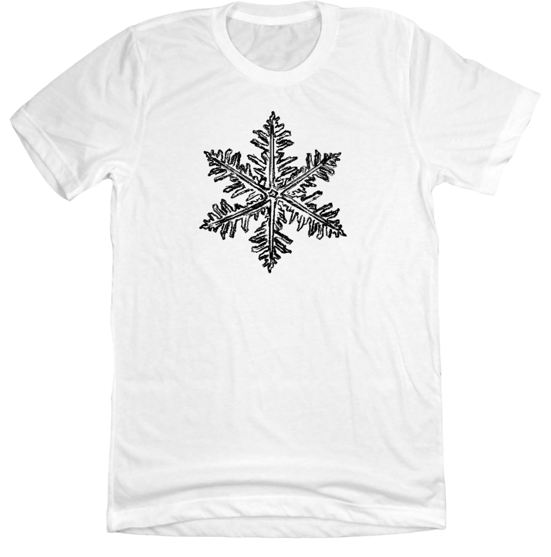Dressing Festive distressed snowflake white tee
